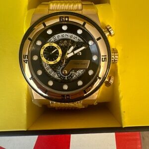 INVICTA S1 Rally Men 51mm Stainless Steel Gold Black Dial Z60 Quartz